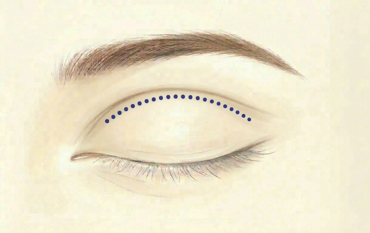 福岡の二重整形「小切開」の施術範囲